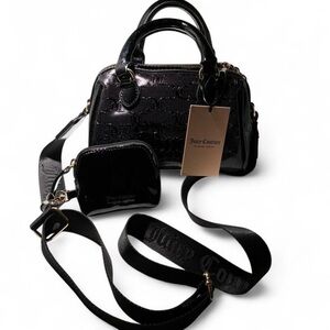 Juicy Couture Glossy Black Satchel Set